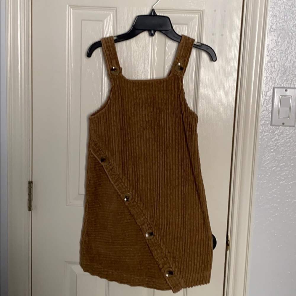 Zara corduroy tan dress size 10